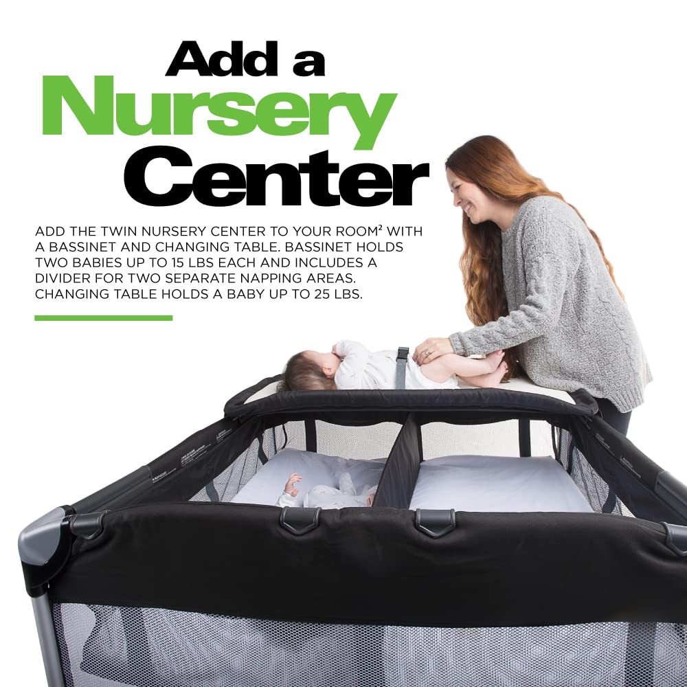 Room² Largest Playard Portable Playpen - Charcoal