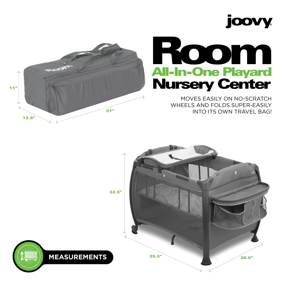 Room All-In-One Playard Nursery Center Changing Table Bassinet - Charcoal