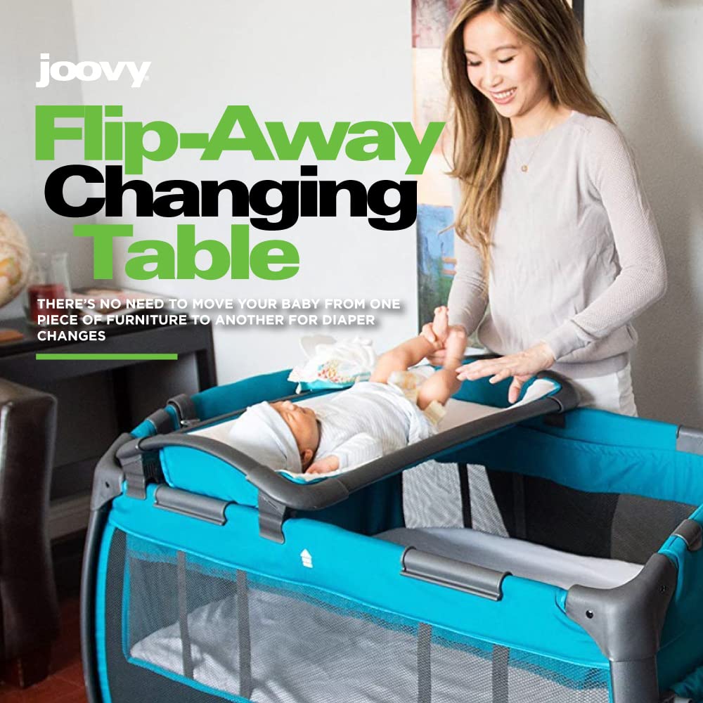 Room All-In-One Playard Nursery Center Changing Table Bassinet - Charcoal
