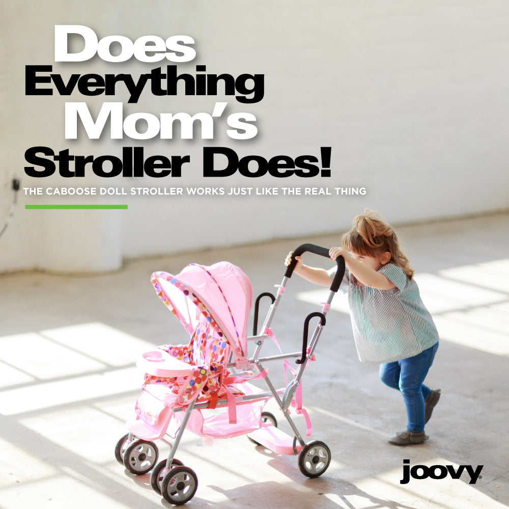 Toy Caboose Baby Doll Stroller - Pink