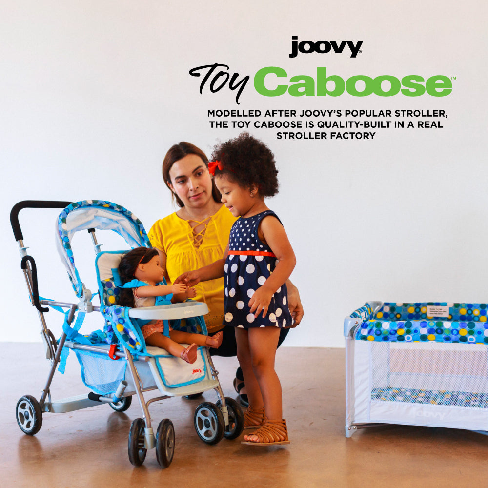 Toy Caboose Baby Doll Stroller - Blue