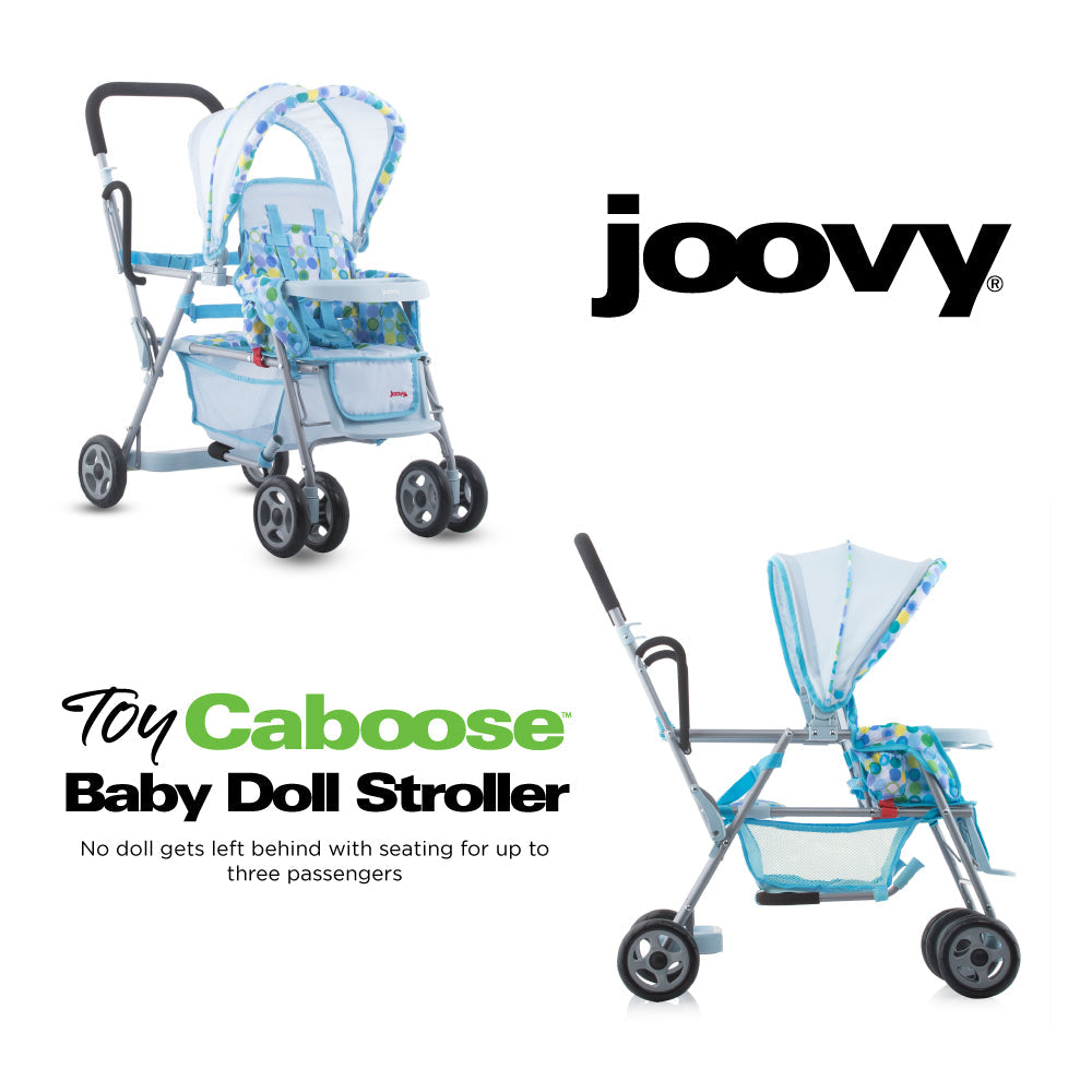 Toy Caboose Baby Doll Stroller - Blue