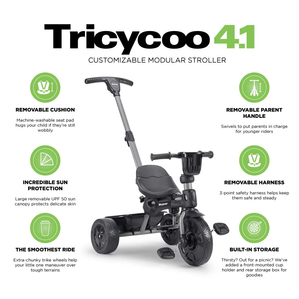 Tricycoo 4.1 Kids Tricycle First Trike - Black