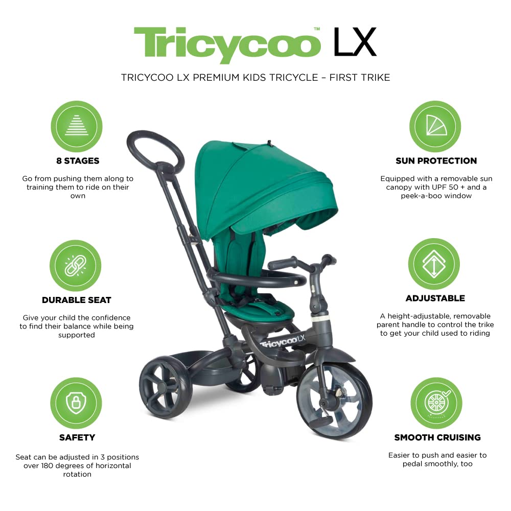 Tricycoo LX Premium Kids Tricycle First Trike - Pine