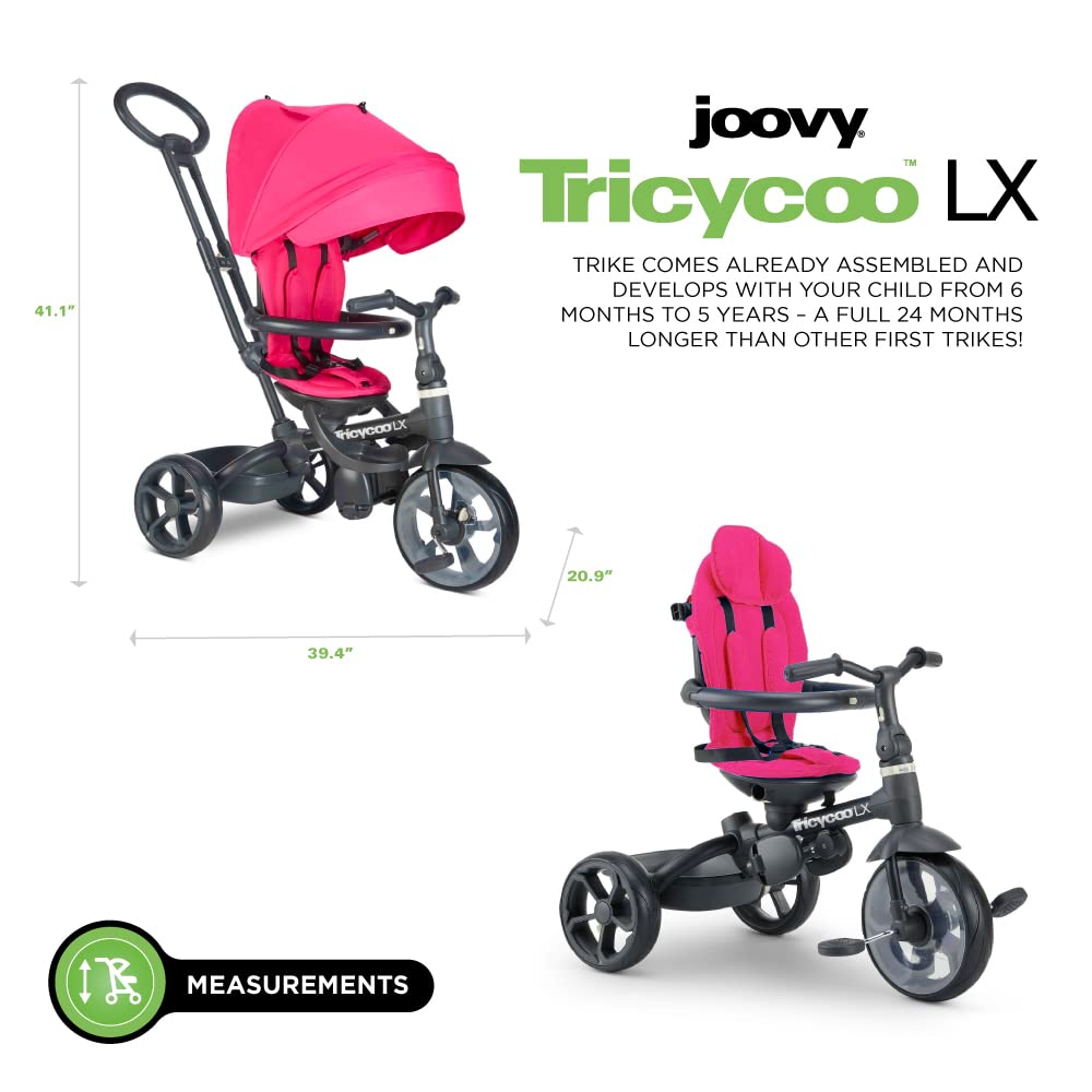 Tricycoo LX Premium Kids Tricycle First Trike - Magenta