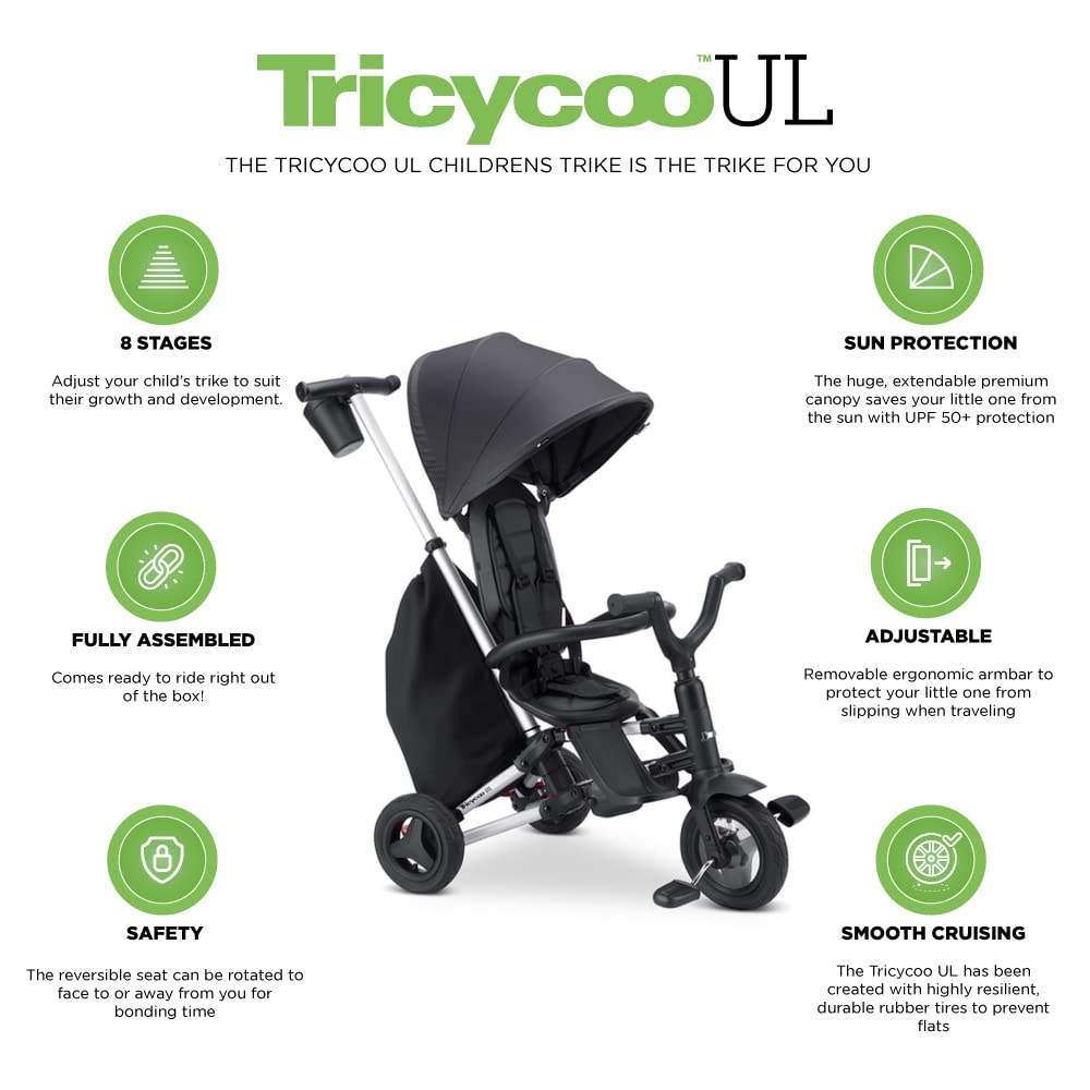 Tricycoo UL Kids Tricycle – Lightweight Compact Fold
