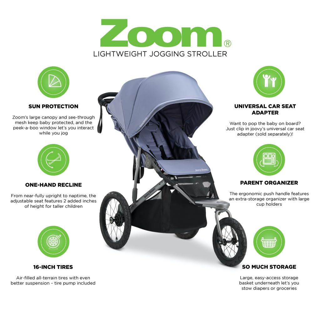 Zoom Single Jogging Stroller - Slate