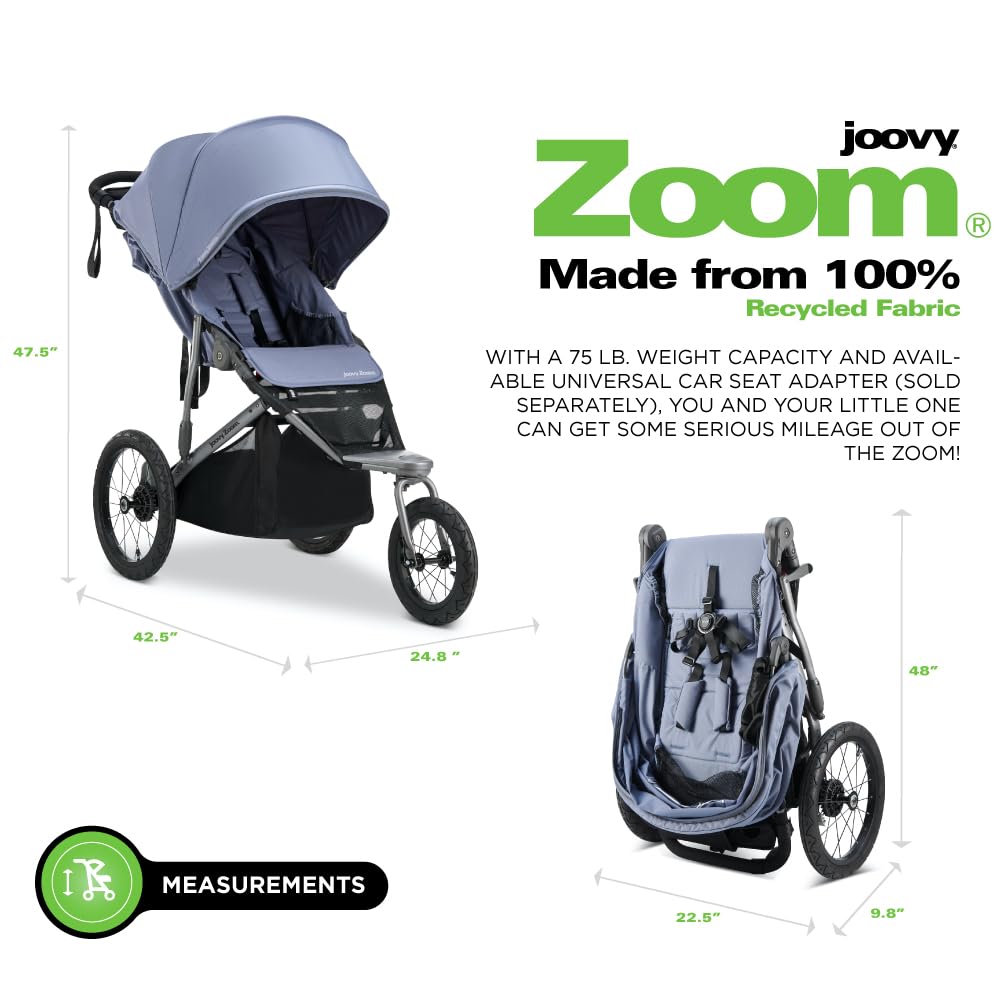 Zoom Single Jogging Stroller - Slate
