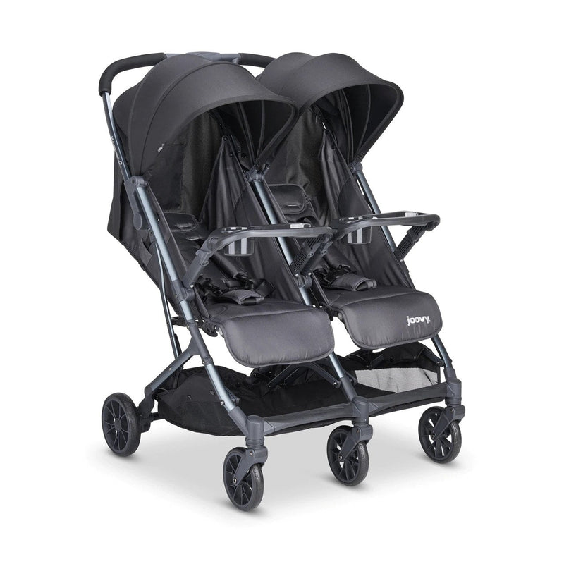 Kooper X2 Lightweight Compact Double Stroller With Trays Forged Iron