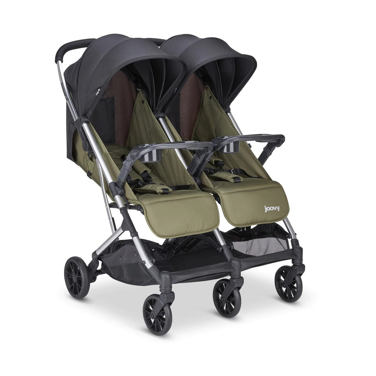 joovy double stroller fold up Kooper X2 Lightweight Compact Double Stroller With Trays