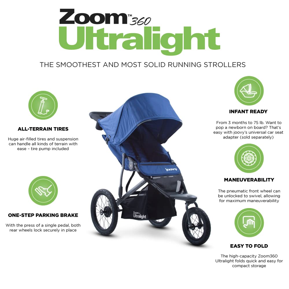 Zoom 360 Ultralight Lightweight Performance Jogging Single Stroller