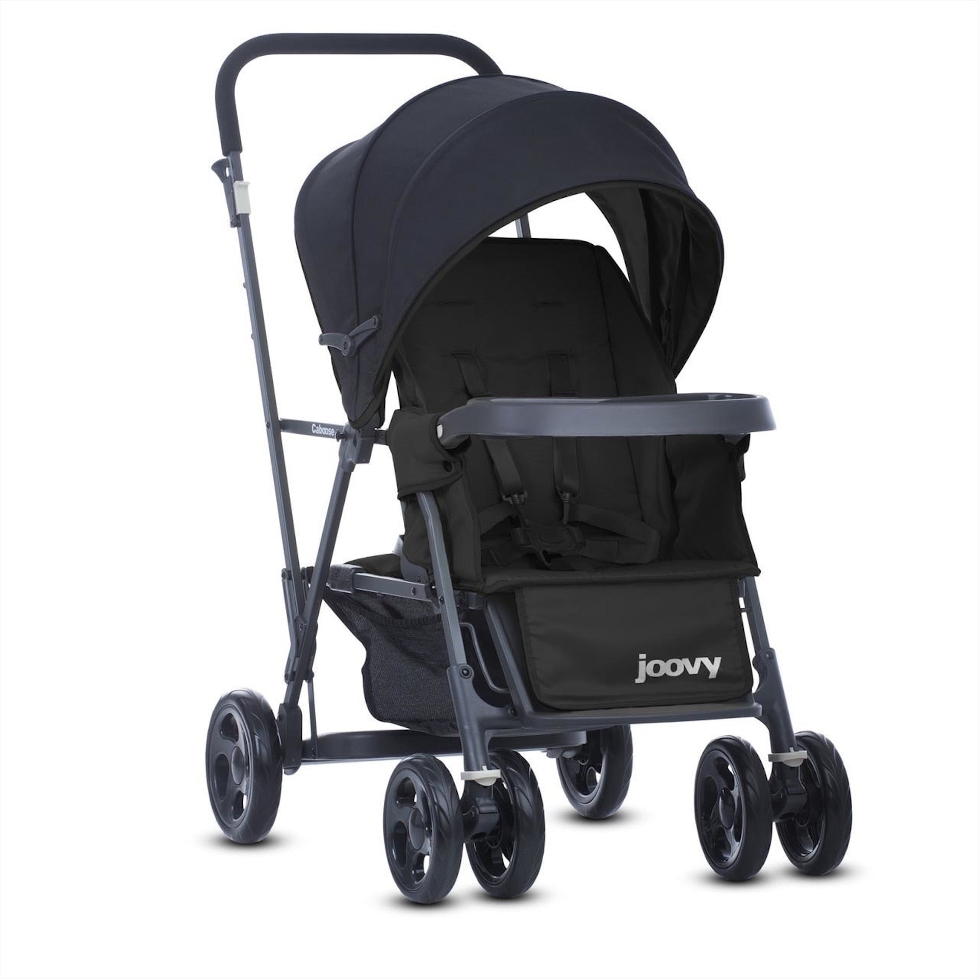 Caboose Sit And Stand Tandem Double Stroller - Black