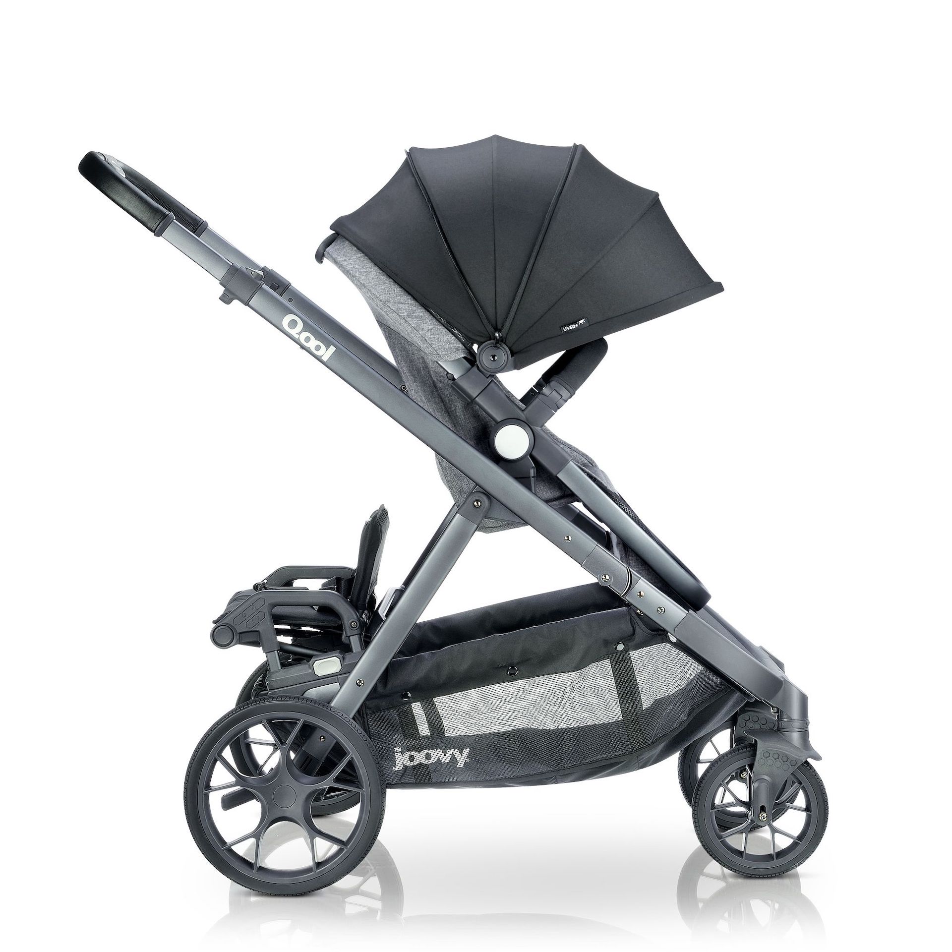 Qool Customizable Single Stroller - Grey Melange